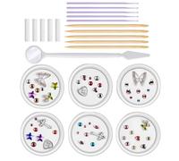 Moreeulsi Kit de cristaux de dents élégant - Kit de pierres dentaires créatives pour les dents, bijoux en cristal, kit de pierres dentaires professionnelles pour un sourire brillant