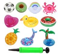 Moreeulsi Lot de 10 flotteurs de piscine pour adultes | Plateau flottant avec joli design gonflable au bord de la piscine, accessoire pour plage, lac, natation, spa, extérieur