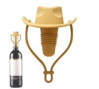 Moreeulsi Lot de 2 bouchons de bouteille de vin en silicone en forme de chapeau de cowboy, bouchons de bouteille de vin amusants, bouchons de bouteille de vin pour bière, champagne, whisky pour garder