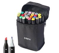 Moreeulsi Marqueurs de peinture, marqueurs à double pointe | Kit de fournitures artistiques, stylos de peinture avec sac de rangement pour adultes, enfants, artistes, école, salle de classe, voyage