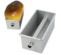 Moreeulsi Moule à anti-adhésif - 8,8 cm de haut - En d'aluminium - Rectangulaire - Avec tube amovible - Avec trous d'aération - Moule à gâteau rectangulaire pour la cuisson de gâteaux en couches