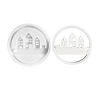 Moreeulsi Moule en silicone pour maison - Rond - Forme de maison de cœur - Pour la décoration de la maison - Bougies - Moule en silicone - Moule de maison - Pour la décoration du salon - Moderne