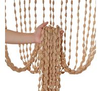 Moreeulsi Perles drapées de porte d'entrée | Fond décoratif en corde à pompons pour balcon, chambre à coucher, hôtel, mariage, cuisine, terrasse, chambre d'enfant, salle à manger, appartement