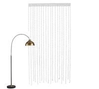 Moreeulsi Rideau de perles | Rideau de porte d'entrée - Fond décoratif en corde à pompons pour balcon, chambre, hôtel, mariage, cuisine, terrasse, chambre d'enfant, salle à manger, appartement