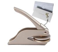 Moreeulsi Tampon embosseur en métal pour livres, cartes de visite, papier, tampon de gaufrage à la main pour journaux