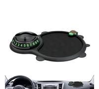 Moreeulsi Tapis antidérapant de voiture - Support de téléphone - Multifonctionnel - Plateau de rangement antidérapant avec numéro de stationnement pour bureau, gadgets de navigation de voiture, clés