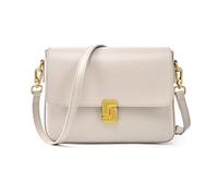 MoreFarther Sacs à bandoulière en cuir véritable pour femme - Sacs à main vintage avec sangle réglable - Sacs de designer, blanc/jardin opulent, 9.06 x 2.76 x 6.69 inches