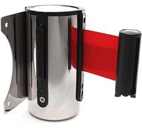 MoreiH Barrière de File D'Attente 3M, Ceinture de Sécurité Rouge Rétractable Murale, Barrière de Corde Pour Le Contrôle Des Foules 3M Pour Musée, Usine, Cinéma