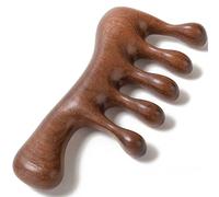 Moreinday Loc Peigne pour Sisterlocks Masseur Cuir chevelu en Bois Peigne de Massage pour la Pousse des Cheveux Masseur Tête en Bois pour Cuir chevelu Gua Sha