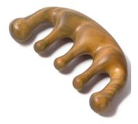 Moreinday Peigne de massage en bois, masseur du cuir chevelu, gua sha pour stress et relaxation - Bois de santal vert