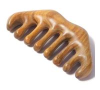 Moreinday Peigne de massage en bois, masseur du cuir chevelu, gua sha pour stress et relaxation - Bois de santal vert