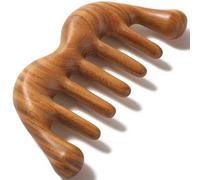 Moreinday Peigne de massage en bois pour cuir chevelu Masseur Loc Peigne en bois Masseur de tête Gua Sha Peigne pour homme et femme