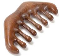 Moreinday Peigne de massage pour Sisterlocks - Masseur de cuir chevelu en bois pour femme - Masseur de tête - Peigne Gua Sha en bois de santal pour homme