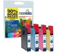 Moreinks - 4 Cartouches d’encre compatibles de qualité cyan / magenta / jaune / noir pour imprimante Epson Stylus SX100 cyan / magenta / jaune / noir G