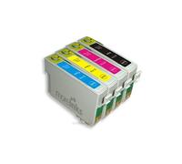 MoreInks - 4 Cartouches d'encre Compatibles cyan / magenta / jaune / noir pour imprimante Epson Stylus SX218 cyan / magenta / jaune / noir G