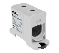 Morek MAA1150A10 Borne de répartition 1 pôle 25-150 mm², 320 A, 1500 V, bloc de distribution Al/Cu pour rail DIN TH35, gris, OTL150
