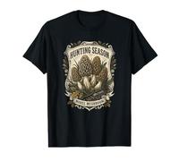 Morel Champignon Saison Vintage Fourrage Crest T-Shirt Graphique avec Valeur