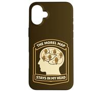 Morel Hunter Humour The Morel Map Stays in My Head Coque pour iPhone 16 Plus