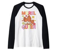 Morel Queen Groovy Mycologue de Chasse aux Champignons Manche Raglan