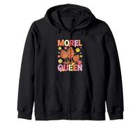 Morel Queen Groovy Mycologue de Chasse aux Champignons Sweat à Capuche