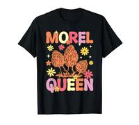 Morel Queen Groovy Mycologue de chasse aux champignons T-Shirt
