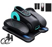 Morelax Appareil elliptique sous le bureau, Ellipse Exerciseur de jambes pour personnes âgées Entièrement assemblé, silencieux et portable Pédalier électrique assis avec bandes de résistance, télécomm