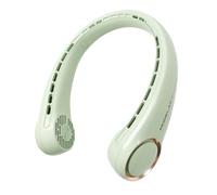 Morelax Ventilateur de Cou Portable, 3 Vitesses, Silencieux (<25 dB), Batterie USB 4000mAh, Léger et Confortable, Idéal pour Maison, Bureau, Voyages et Activités en Plein Air, Vert