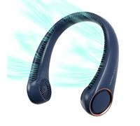 Morelax Ventilateur Portable de Cou Pliable, 4000mAh USB Rechargeable, 3 Vitesses Réglables, Collier Ventilateurs Nuque Personnel Refroidisseur pour Cuisine Bureau Camping Voyage (Bleu)