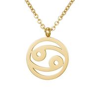 Morella Collier pour Femmes en Acier Inoxydable Or avec Pendentif Signe du Zodiaque dans Petit Sac