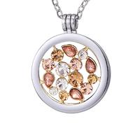 Morella Dames Collier 70 cm en Acier Inoxydable et Pendentif avec pièce de Or-Argent-Rose 33 mm dans Un Sac à Bijoux