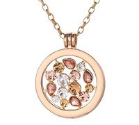 Morella Dames Collier Or 70 cm en Acier Inoxydable et Pendentif avec pièce de 33 mm dans Un Sac à Bijoux