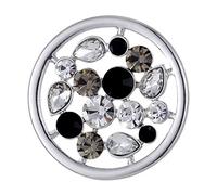 Morella Femme Coin Pendentif 33 mm Univers avec zircons Couleur Argent