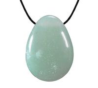 Morella Femme Collier 80 cm avec Goutte Pendentif Pierre Précieuse Aventurine dans Petit Sac