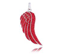 Morella Pendentif pour Femme en Forme d'ails d'ange et zircons Rouges