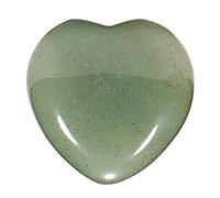 Morella Pierres précieuses en forme de cœur Aventurine Ange porte bonheur ange gardien à emporter partout 3 cm dans un sac de velour