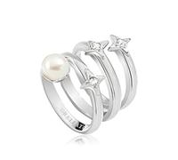 Morellato Bague Luci Argent de 52 (12), DE 52 (FR 12), Acier Inoxydable Argent, Pierre précieuse synthétique