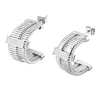 Morellato Boucles d'Oreilles créoles Femme, Aciers, ornées de Cristaux, Collection ONDA