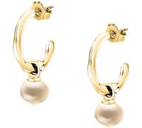 MORELLATO Boucles d'oreilles Femme en Argent 925% recyclé, cercle avec Perle, Collection PERLA - SXU46