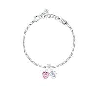 Morellato Bracelet pour Femme en Acier, Cœurs, Zircons, Chaîne, Collection DROPS - SCZ1347
