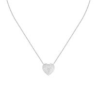 Morellato Collier Femme, Argent 925 Recyclé, Zircons, Collection NOBILE, Cœur, Pavé - SAZK01