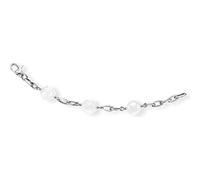 Morellato - S CU 05 - Femme - Bracelet en Acier - Avec 3 Perles - Agate Blanche - 20,8 cm