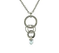 Morellato - SRR11 - Eclipse - Pendentif Femme - Acier Brillant - Cristaux Blancs - Topaze Bleu Clair - 45 cm