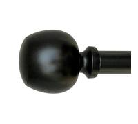 Morena II Paire de tringles à rideaux latérales réglables de 30,5 à 50,8 cm, 2,5 cm de diamètre, noir