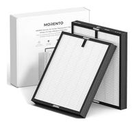 MORENTO Lot de 2 Filtres HEPA Véritable Compatible avec Purificateur d'Air MR5866 Pour Poussière, Squames d'Animaux, Fumée, Pollen Pour Chambre à Coucher et Bureau, version originale, 2 Pack