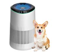 MORENTO Purificateur d'Air Chambre, Filtre HEPA élimine de la fumée et des odeurs d'animaux, avec Éponge d'Aromathérapie, 22db Silencieux,Air Purifier pour Maison Bureau avec veilleuse,Blanc