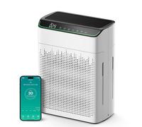 MORENTO Purificateur d'Air HEPA Intelligent, Air Purifier Pour Éfficace Contre Allergènes, CADR 340 m³/h Jusqu'à 158 m² pour Chambre, Compatible avec APP et Alexa, Surveille La Qualité de l'Air, Blanc
