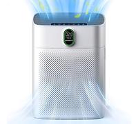MORENTO Purificateur d'Air Maison, Filtre HEPA élimine de Particules, L'odeur, Poils d'animaux, CADR 300 m³/h, 24dB, Capteur de qualité de l'air, 4 Vitesse du Vent pour Chambre Bureau