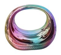 MORENTSU DCNIYT Sac de soirée en acrylique élégant en forme de lune pour femme