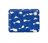 MORENTSU Tapis rafraîchissant en soie glacée pour chats et chiens - Respirant et confortable - Lavable à l'eau - Pour canapé et sol - Ours de glace bleu, 30 x 40 cm pour 0-2,5 kg