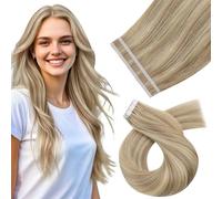 Moresoo Tape In Hair Extensions Blond Highlight Miel #P16/22 50cm 10PCS